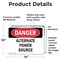 Signmission Alternate Power Source, 14 in W x Rectangle, Vinyl Decal OS-2PACK-DS-D-1014-L-1949 - alternate 5